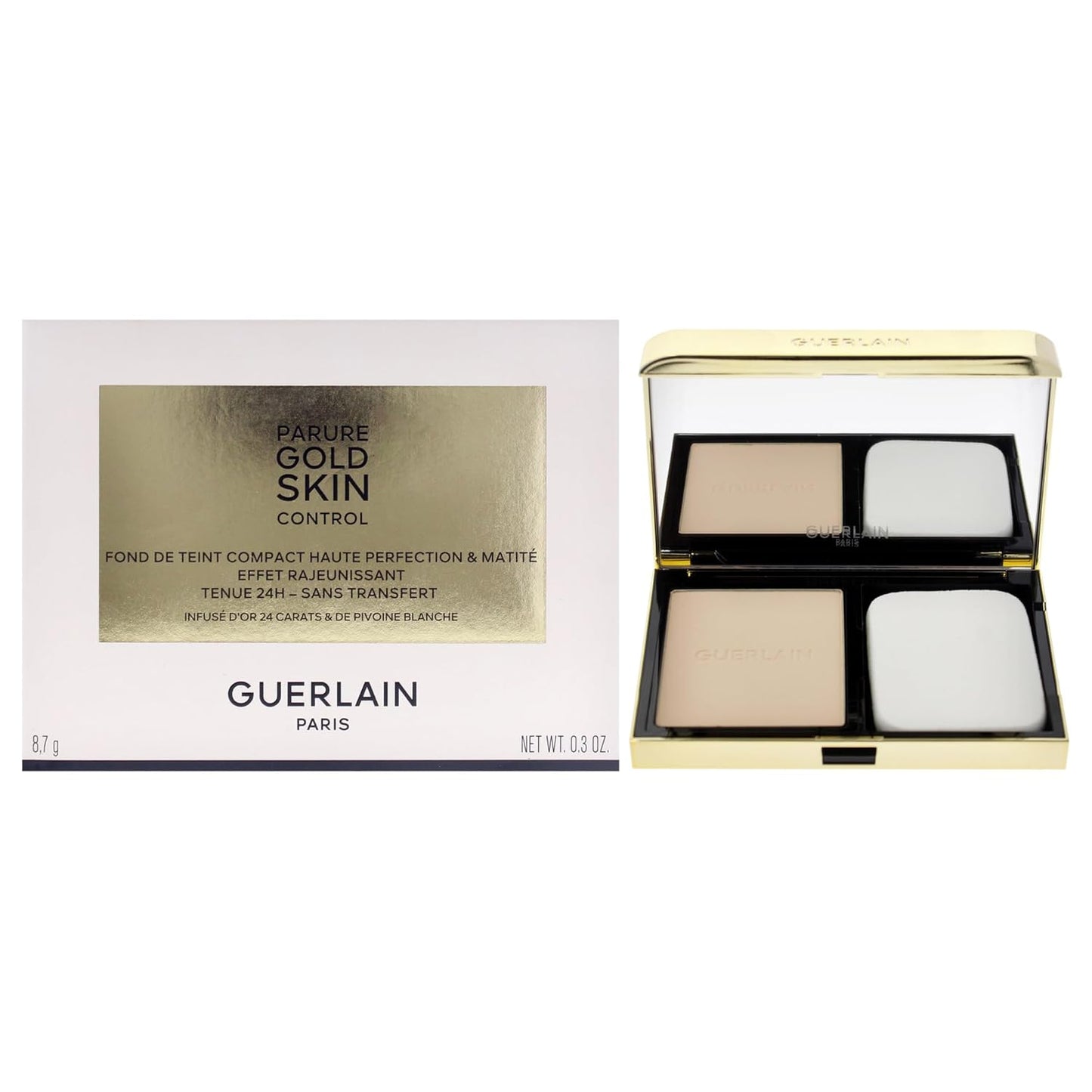 Parure Gold Skin Control Matte Compact Foundation - 0N Very Light Skin with Neutral Beige Undertones by for Women - 0.3 Oz Foundation