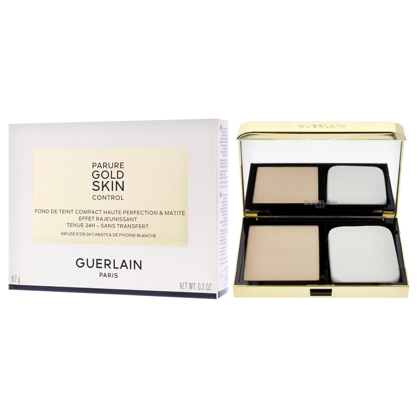 Parure Gold Skin Control Matte Compact Foundation - 0N Very Light Skin with Neutral Beige Undertones by for Women - 0.3 Oz Foundation